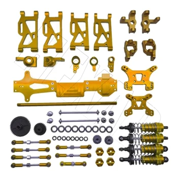 1/14 WLtoys 144001 Upgrade Metal Kit Spare Parts Gears Accessories Set RC Car Wltoys Shocks Metal Gear Steering Hub Shock Navlažite
