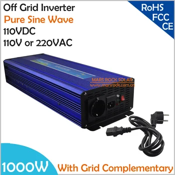 1000W DC110V AC110V/220V, Off Grid Pure Sine Wave Solar or Wind Inverter, City Electricity Complementary Power Inverter