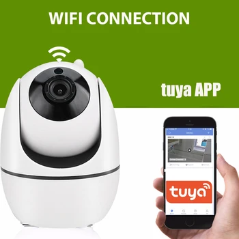 1080P IP kamera Tuya APP Auto Tracking Wifi Wireless Pan Tilt H. 265 P2P IR Smart Home Security video Nadzor Kamera Dvosmjerni Audio