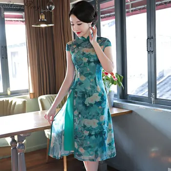 2018 ljeto Vijetnam ao dai kineska tradicionalna haljina kineska haljina qipao kineska duga haljina cheongsam haljina Q310