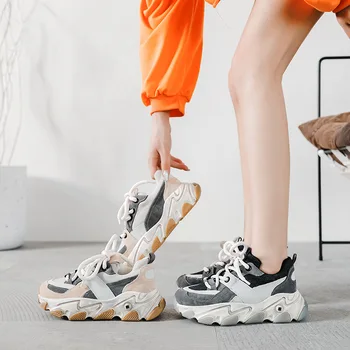 2020 Dorky Dad Shoes For Women Super Membrane Absorbation Sportski Casual Cipele S Potplatima Ins Style
