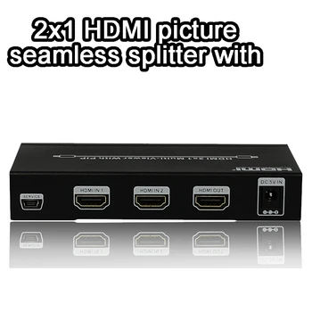 2x1 HDMI slika estrih cjepidlaka 1080P Dual-Screen Slike Multi-Gledatelj Prekidač Pretvarač PIP POP Igre Praćenje PIP Prikaz