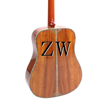41-inčni ručni rad Zuwei električna akustična gitara life tree Deluxe series KA300E-2 Acacia body rosewood back & side real abalone