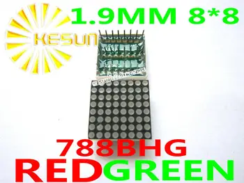50PCS 1.9 MM 8X8 Red Green-bi-color 20*20 LED Dot Matrix Digital Tube Module 788BHG 788AHG LED Display Module Light Beads