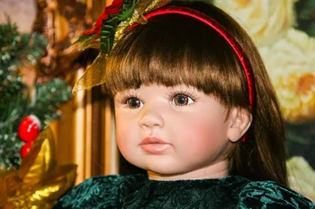 58 cm Reborn Baby Silikonska Princeza Djevojka, djeca realistična Lutka Igračke za djecu Igre Lutka Kuća Poklon za rođendan Božić Doll