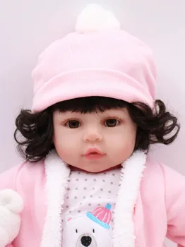60 cm, Silikonski Reborn Baby Doll Igračke Kao Prava djevojka Princeza Dijete Lutke Djevojke realista bebes reborn Bonecas juguetes