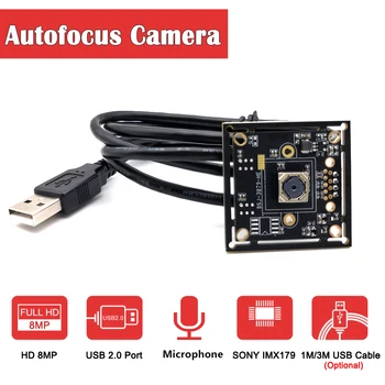 8MP USB Autofokus 3264X2448 digitalni SONY IMX179 UVC Web Kamera USB2.0 Modul Kamere s Mikrofonom za Učenje Video u Realnom Vremenu Conferen