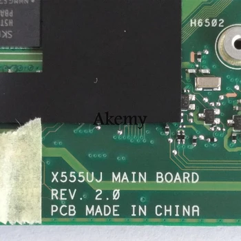 Akemy X555UJ matična ploča za laptop ASUS za ASUS X555UJ X555UF F555U X555UB X555UQ X555UTest izvorna matična ploča 4G RAM I7-6500U