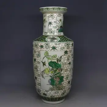 Antički Stari porculan vaza QingDynasty,трехцветная light boca,ručno oslikana,zbirka namještaja za dom i nakit,besplatna dostava
