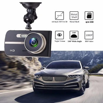 Auto Dvr 4.0 Full HD 1080P dva Objektiva Unazad DashCam video recorder Digitalni Fotoaparat Monitor Automobila Detektor Kamera Drvosječa