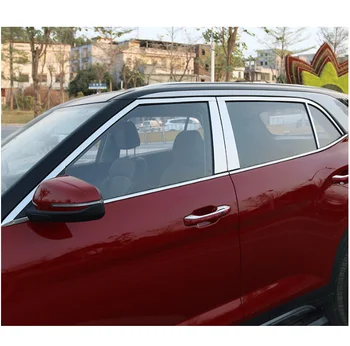 Auto-stil naljepnica od nehrđajućeg čelika završiti staklo prozora prilog stup srednji stup napa dijelovi za Hyundai IX25 2020