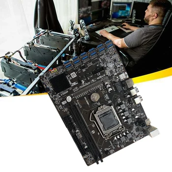 B250C BTC Rudar Matična ploča+009S Plus Riser Kartica Poboljšana je inačica 12XPCIE na USB3.0 GPU Utor LGA1151 Vađenje Matične ploče