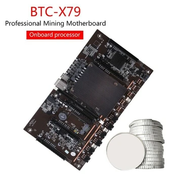 BTC Vađenje Matična ploča X79 H61 s E5 2620 V2 Procesor RECC 4 GB DDR3 memorije 120 g SSD 5X PCI-E 8X Podrška 3060 3070 3080 GPU