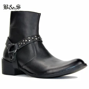 Crnci i ulične cipele Chelsea ručno od prirodne kože sa zakovicama i insignia, personalizirane nove dizajnerske Cipele na танкетке za modnu pistu
