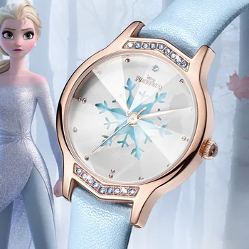 Disney Official Women Frozen Cartoon Kvarcni Ručni Sat Rhinstone Scale Osvijetljena Ruka Vodootporne Djevojka Mladi Student Dama Sat