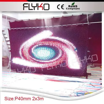 DJ Stage light P40mm 2m*3m professional stage PC Kontroler led video curtain led spacing curtain