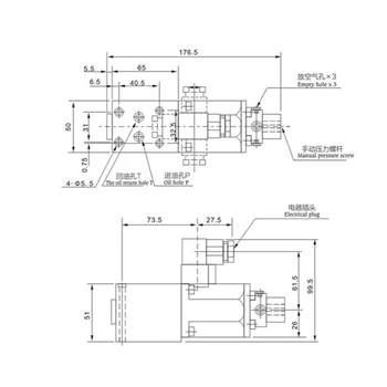 EDG-01-C/H Elektromagnetski Single/Dual Proporcionalni ventil, Tlačni ventil, Tlačni Proporcionalni ventil 250kgf/cm22L/min