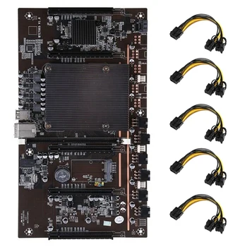 H61 X79 BTC Planina Matična ploča s 5X8Pin na Dvostruku 8Pin Kabel 5X PCI-E 8X LGA 2011 DDR3 Podršku 3060 3080 GPU za BTC