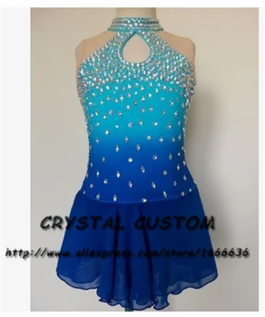 Hot Prodaja Leda umjetničko klizanje Haljine Moda Novi Brand Contest Djevojke klizanje Haljine Crystal DR3684