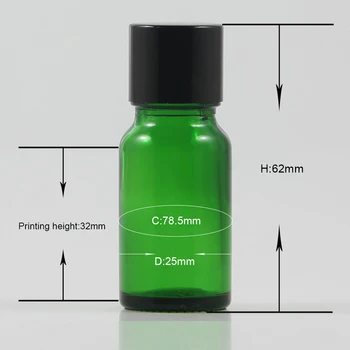 Hot prodaja staklena boca zelena eterično ulje cotainer капельница boca 10 ml prijenosni kozmetički bočica