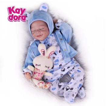 Kaydora Bebe Reborn Baby 55 cm Iznenađenje Lutke Realan Soft Fleksibilne Tkiva u Tijelu Sna Partner Djeca Rođendan Pokloni Nekoliko Kostima