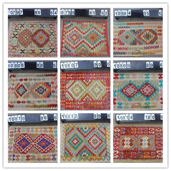 Kelim rug natural pravi wool hand stitched Afghan for living gc131Afghan07yg22