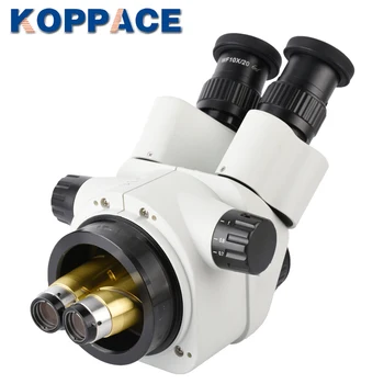 KOPPACE 3.5 X-90X Тринокулярный Stereo Mikroskop Sučelje 0.5 XCTV SA Funkcijom Zaključavanja Povećanje Točnosti Fino Podešavanje 0.002 mm