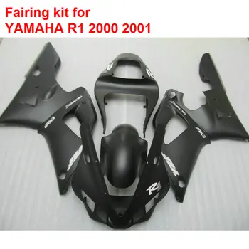 Mat crna Aftermarket dijelova tijela za Yamaha oplata YZF R1 00 01 motocikl izglađivanje kit YZFR1 2000 2001 BA12