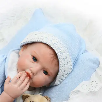 Meko Tijelo Silikon Reborn Baby Doll Igračke Realan bebe Reborn realista dječak bonecas Dijete Brinquedos ručni rad 55 cm