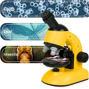 Mikroskop Kit Za Djecu 8-12, Dječji Mikroskop Znanstvene Skupove LED 40X-1200X Povećanje Za Početnike Dječaci Djevojčice Poklon