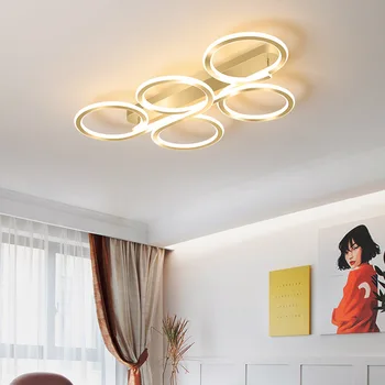 Moderna led plafonjere dnevnog boravka i spavaće sobe Kabineta Zlatni stropna svjetiljka Cijele kreativni kombinirani Lampa 110V220V