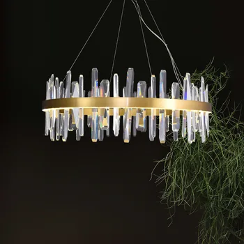 Moderna luksuzna K9 Kristalnim Lusterima Rasvjeta LED Blagovaonica Otok Viseće svjetiljke Kuhinja dekor Zlatne svjetiljke Viseće Lampe