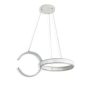 Moderni minimalistički restoran luster kružna identitet kreativna moda double prsten restoran led žarulje