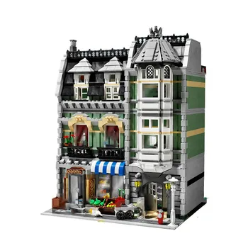Na RASPOLAGANJU City Street View Series Model Sets Creator Green Grocer Building Blocks Compatible 10185 Kids Igračke za Poklon