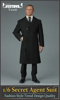 Najprodavaniji James Bond 007 Kaput Košulja i Hlače i Cipele i Rukavice+kravata V1006 1/6 Muški Vojnika Slika Za 12in Lik