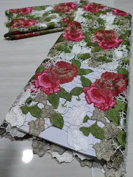 Najprodavaniji tila mrežaste tkanine lijepa francuski neto cvjetne čipke tkanina ZH-96683
