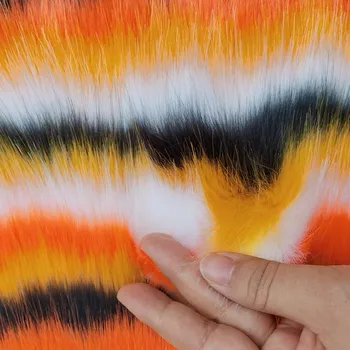 Narančasta je boja imitacija lisice Umjetnog krzna, plišani tkanina za odjeću domaće tekstilne jastuk ukras diy šivaći materijali 0,5X1,8 m