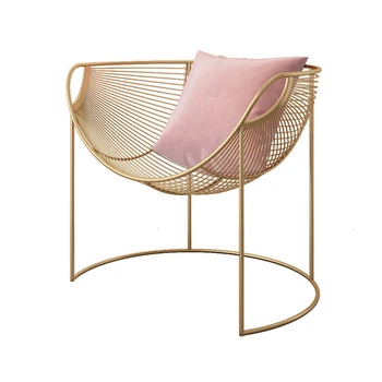 Nordic ins vjetar šuplje zlatni blagovaona stolice kafić željezni stolac tea shop slobodno vrijeme stolovi i stolice kombinacija