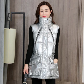 Nova korejska verzija velike veličine ženskog prsluka sa pamučnom postavom Slobodna jaknu sa pamučnom postavom plus debeli ca vest