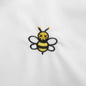 Novi 2021 Muški klasični Digitalni Vez Pčela Moda Pamuk Svakodnevne Majice Majica visokog kvaliteta Džep S Kratkim rukavima S 2XL #D223
