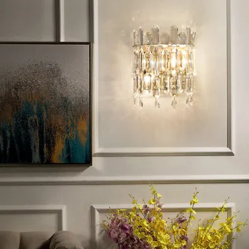 Novi suvremeni zid svjetiljke rasvjeta za sobe kristalno zidne svjetiljke ukras kuće led cristal zidne svjetiljke