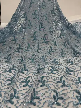 Novi zalijepljen sjaj s SYJ-888882 Francuski tila da pređe čipke /Afrika čipke Nigerija tkanina za večernjih haljina