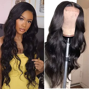 Parkson Full Lace Front Wig Body Wave Hair Black 16 24 Inch 150% Density Middle Part For Women