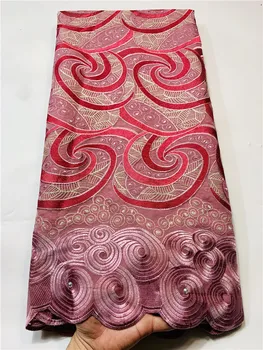 Pink švicarski cvjetne čipke tkanina kamenje vez Afričke držači / tkanina pamučna tkanina Švicarski veo cvjetne čipke tkanina FYI1242