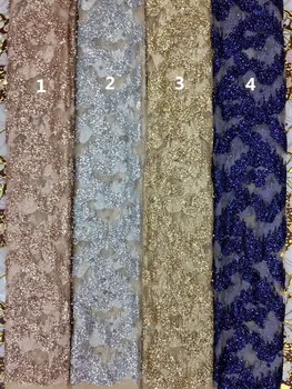 Posebna ručno tiskanje клееная sjajna cvjetne čipke tkanina u prodaji ZH-61934 клееная sjajna mreže vez čipke za večernje haljine