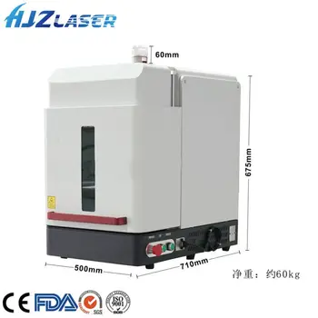 Potpuno Zatvoreni Laserski Marker/Graver 10 W, 20 W 30 W 50 W Okretni 3D Mini Metalni Prijenosni CO2 Fiber-Optički Laser Obilježavanja Stroj