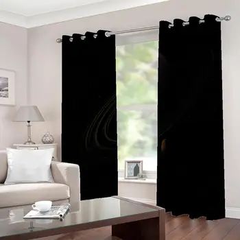 Predivna Fotografija Moda Individualne 3D Zavjese crne guste zavjese moderni dnevni boravak zavjese