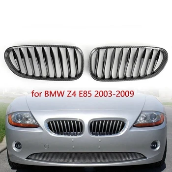 Prednji Ograda Grill Rešetka ABS Karbonskih Vlakana za BMW Z4 E85 E86 2003-2009 51117117757 51117117758