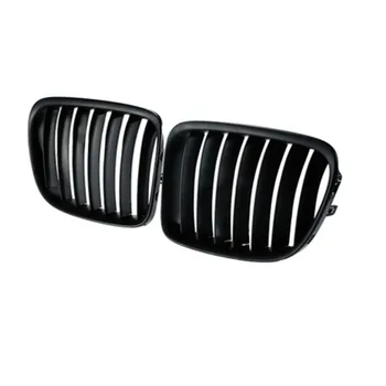 Prednji sjajne crne ili mat crna bubreg sportski poklopac rešetke za roštilj BMW E84 X1 2010 2011 2012 2013 Styling automobila