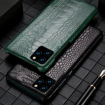 Prirodna koža Noj noge torbica za telefon iPhone 11 11 pro max 11 pro 5 6 6 plus 7 8 plus X XS XSmax XR Luksuzni Anti-jesen torbica